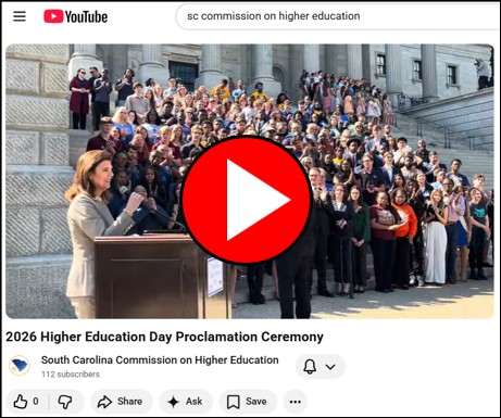 Link to Higher Ed Day Ceremony video.