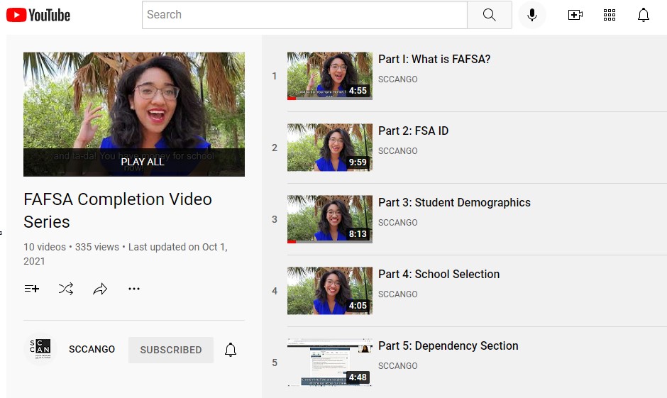 FAFSA Video Series
