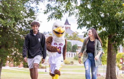 Students walking